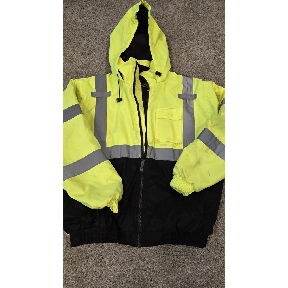 Tingley Bomber II Hi Vis Reflective Work Jacket XL ANSI Class 3 Insulated Hood